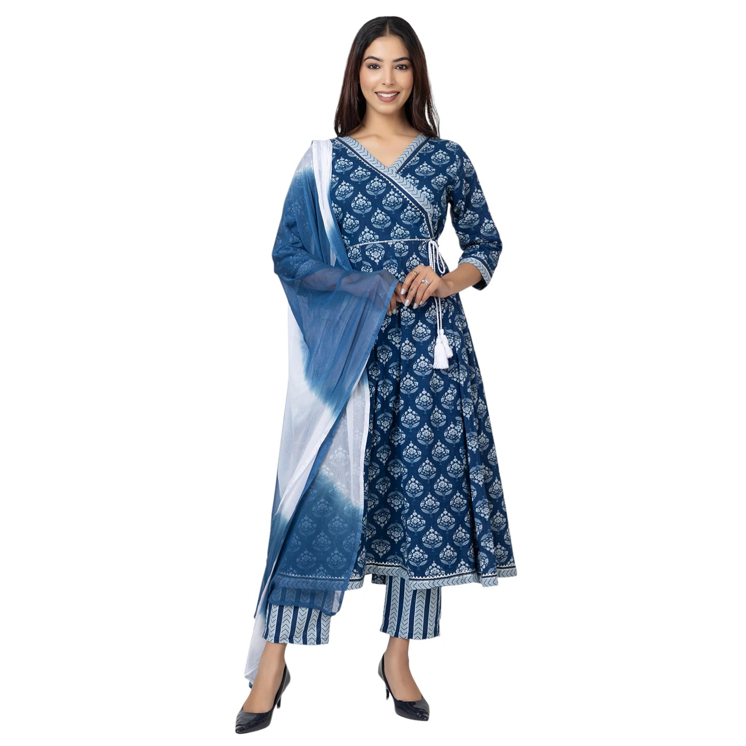 Indigo Blue Jaipuri Kurti Set