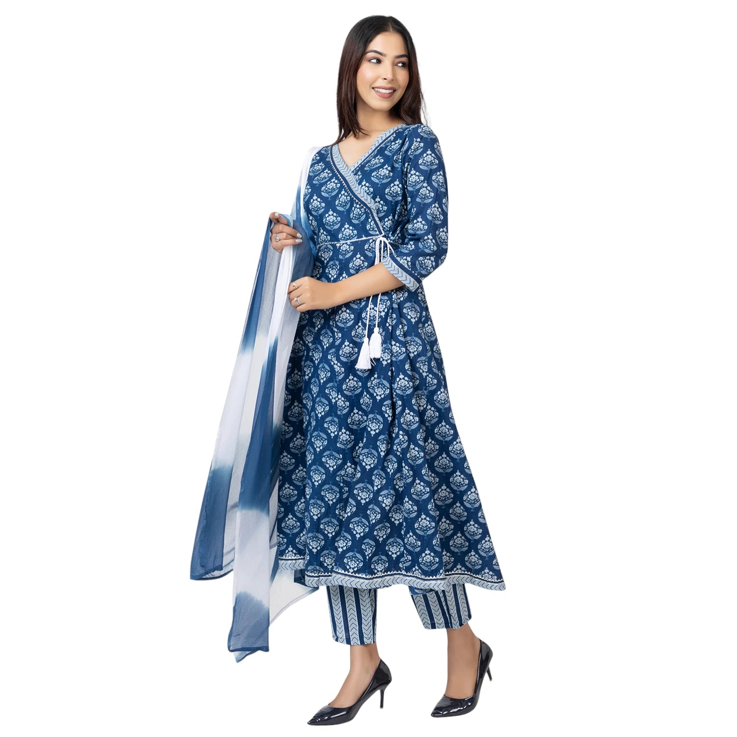 Indigo Blue Jaipuri Kurti Set