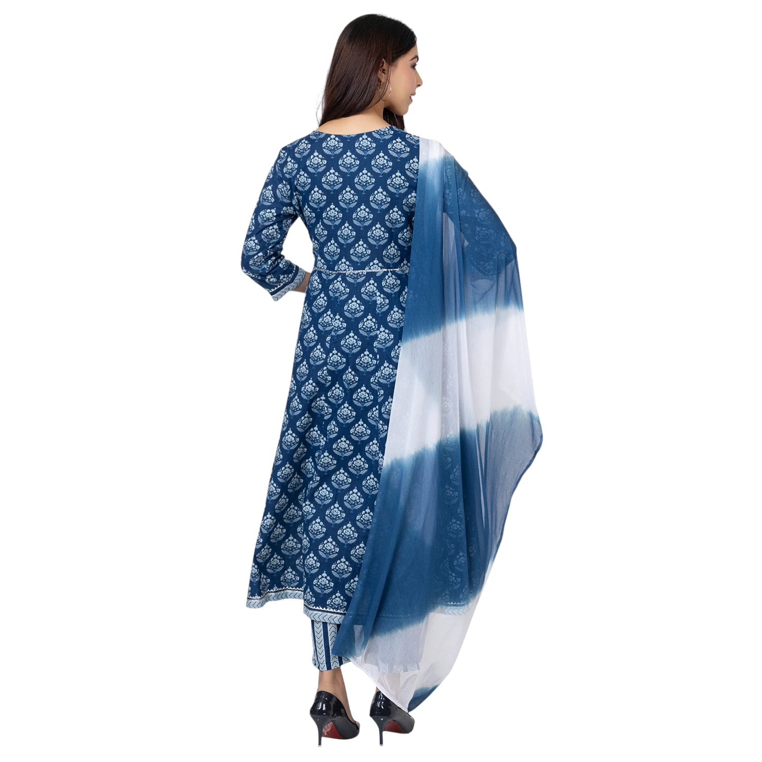 Indigo Blue Jaipuri Kurti Set